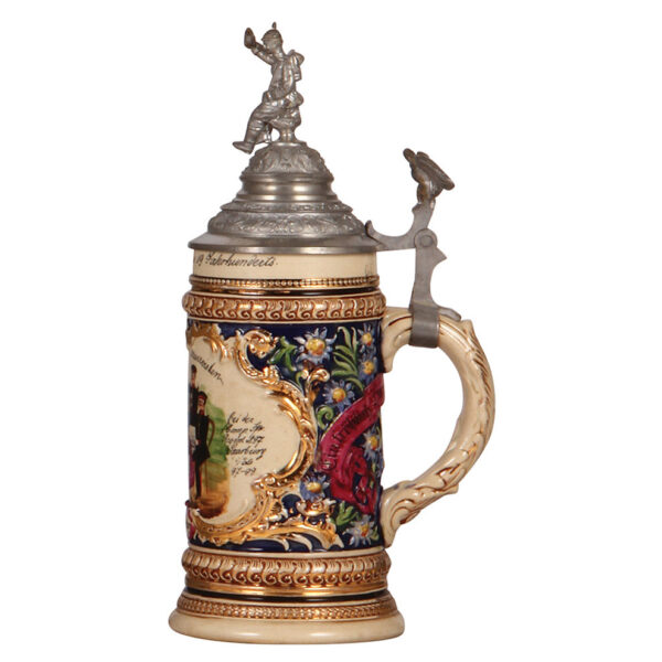 Regimental stein, .5L, 10.7" ht., Inft. Regt. Nr. 97 - Image 2