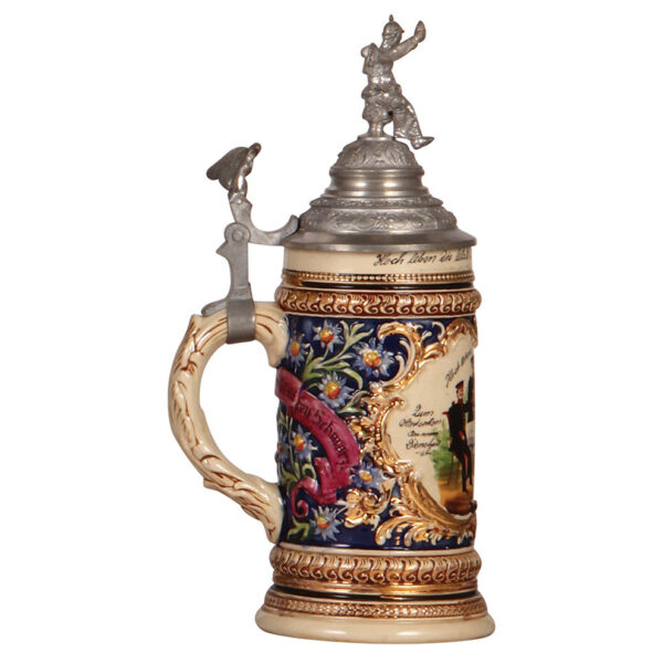 Regimental stein, .5L, 10.7" ht., Inft. Regt. Nr. 97 - Image 3