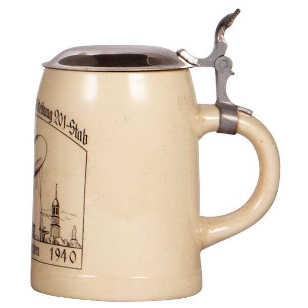 Third Reich stein, .5L, Res. Luftsperr Abteilung 201 Stab - Image 2