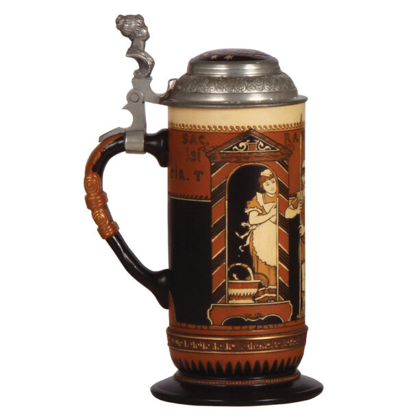 Mettlach stein, .5L, 2191, etched - Image 3