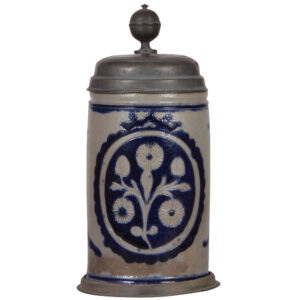 Stoneware stein, 10.0'' ht., mid 1700s, Muskauer Walzenkrug