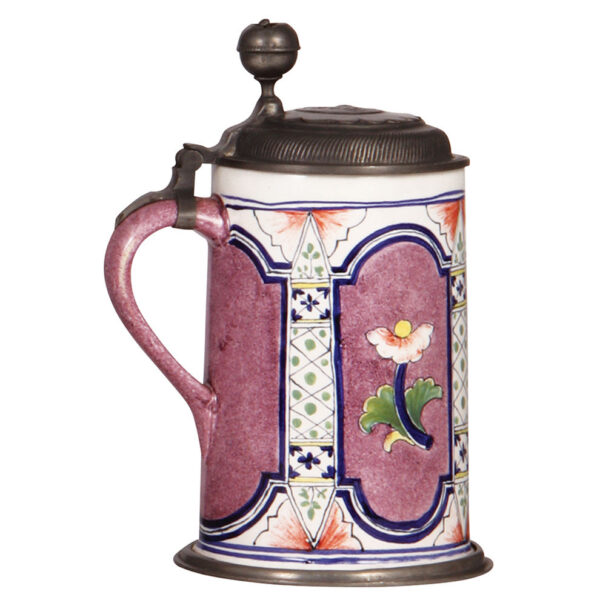 Two faience steins, 9.5" ht., c.1900 - Image 3