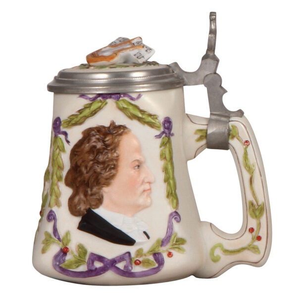 Character stein, .5L, by E. Bohne Söhne, Beethoven