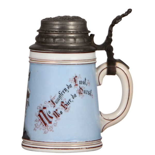 Porcelain stein, .5L, transfer & hand-painted, barmaid - Image 3