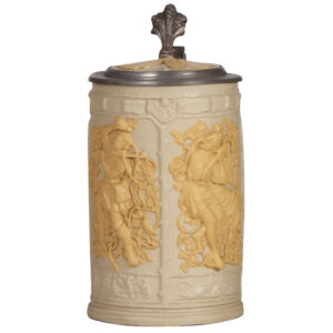 Mettlach stein, .5L, 24, relief, early ware