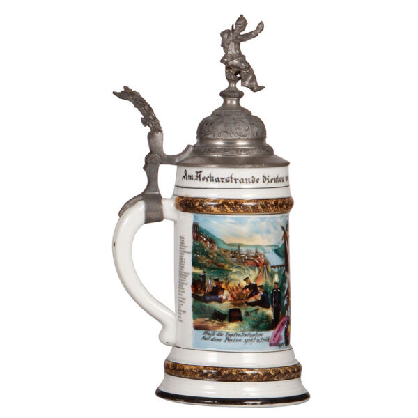 Regimental stein, .5L, 11.2" ht., Grenad. Regt. No. 110 - Image 3