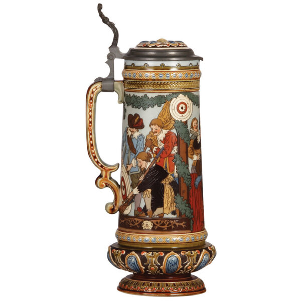 Mettlach stein, 1.4L, 13.9" ht., 2482, etched - Image 3