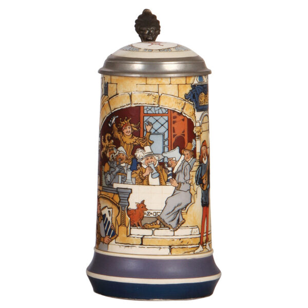 Mettlach stein, 1.0L, 2778, etched