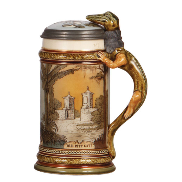 Mettlach stein, .5L, 2373, etched - Image 2