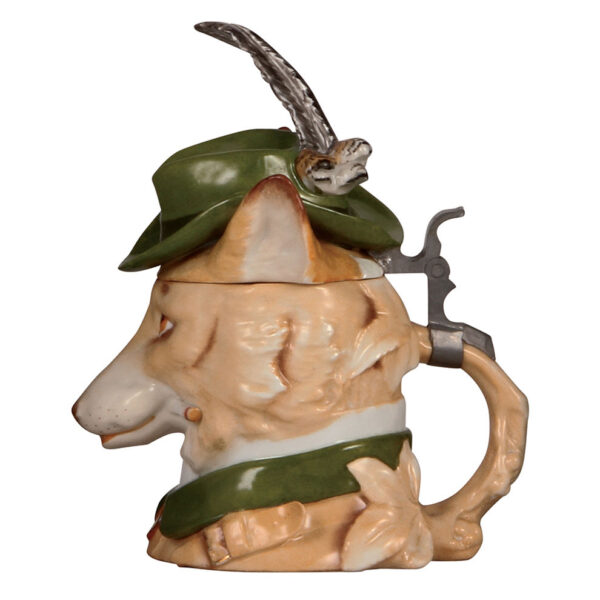 Character stein, .5L, by Schierholz, Gentleman Fox - Image 2