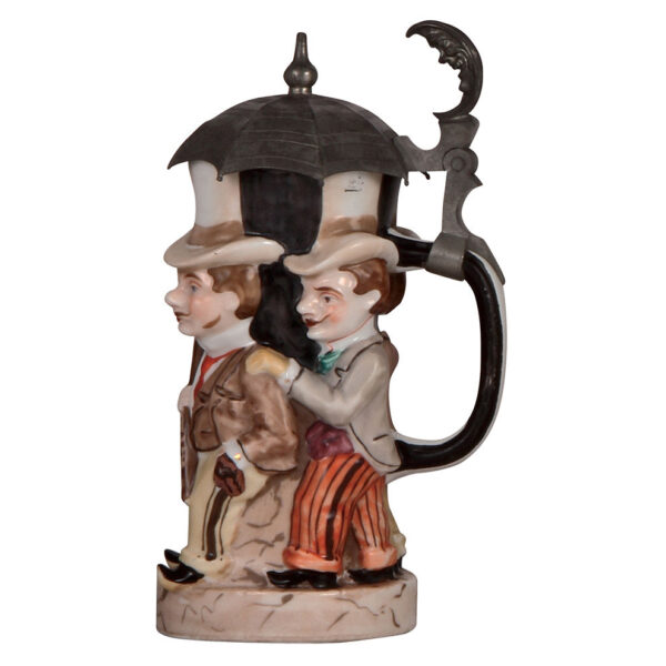 Character stein, .5L, by Schierholz, Umbrella Men