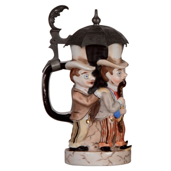 Character stein, .5L, by Schierholz, Umbrella Men - Image 3