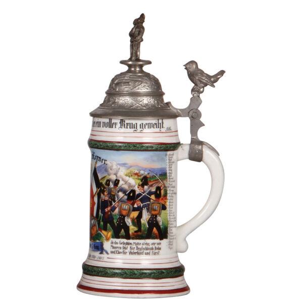 Regimental stein, .5L, 10.8" ht., Gren. Regt. Nr. 123 - Image 2