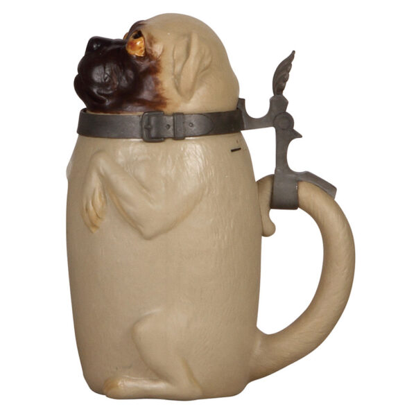 Mettlach stein, .5L, 2018, Character, Pug Dog - Image 2