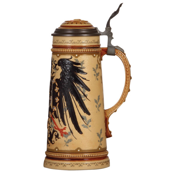 Mettlach stein, 1.0L, 2204, decorated relief - Image 2