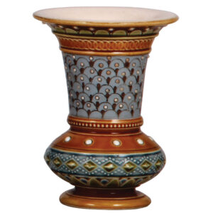 Mettlach vase, 4.2" ht., 1436, mosaic