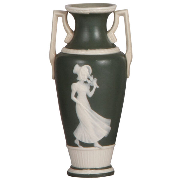 Mettlach vase, 6.2" ht., 3266, cameo - Image 2