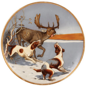 Mettlach plaque, 15.0" d., 2070.