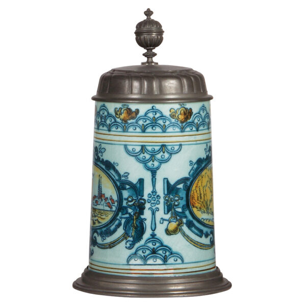 Mettlach steins (two), 1.0L, 5022; with, .25L, 2527. - Image 3