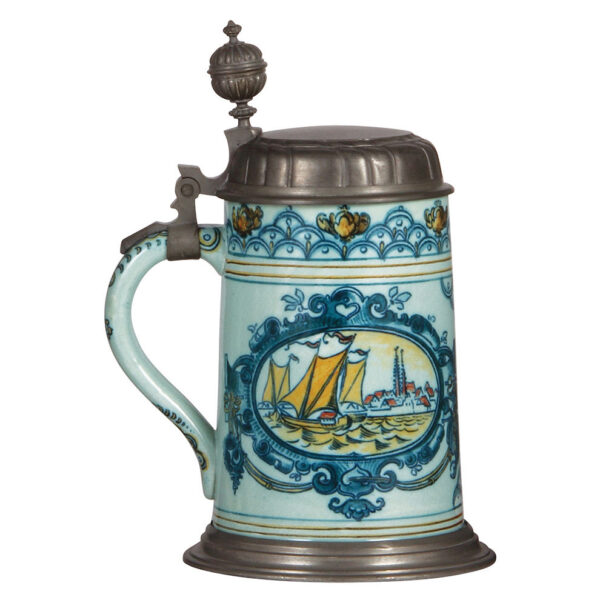 Mettlach steins (two), 1.0L, 5022; with, .25L, 2527. - Image 4