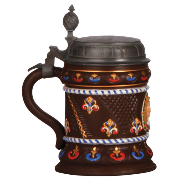 Mettlach steins (two), 1.0L, 5022; with, .25L, 2527. - Image 7