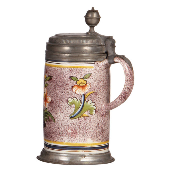 Faience steins, Bayreuther Walzenkrug and Erfurter Walzenkrug. - Image 9