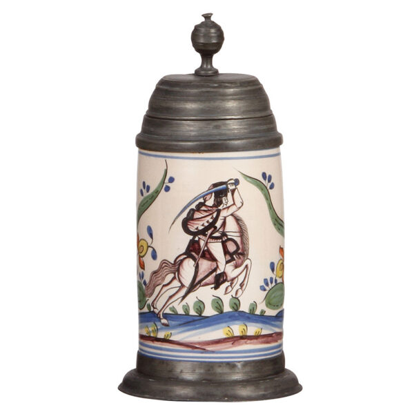 Faience steins, Norddeutscher Walzenkrug & Erfurter Walzenkrug, - Image 8