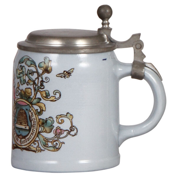 Mettlach items (two), stein, .5L, 663[1526], Mettlach vase. - Image 3