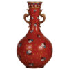 Mettlach vase, 10.9" ht., 1834, mosaic - Image 2