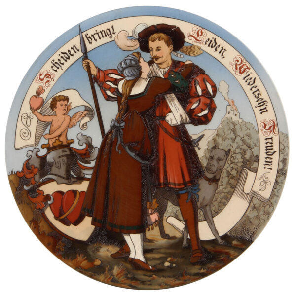 Mettlach plaques (pair), 14.5" d., 2322 & 2323. - Image 3