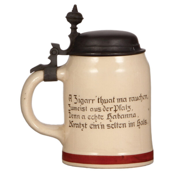 Mettlach steins (two), .5L, 1282[1526]; with, 1.0L, 1076[1526] - Image 2