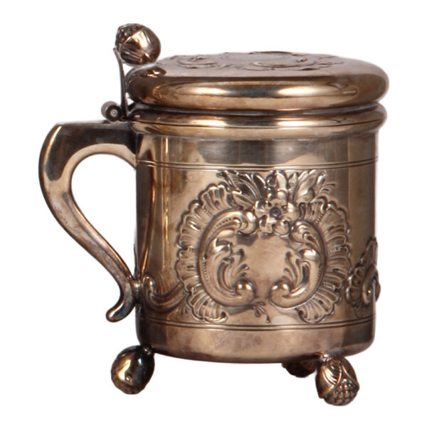 Silver-plated stein, .5L, 6.3" ht., - Image 3