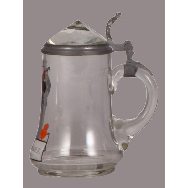 Glass stein, .3L, blown, clear, hand-painted - Image 2