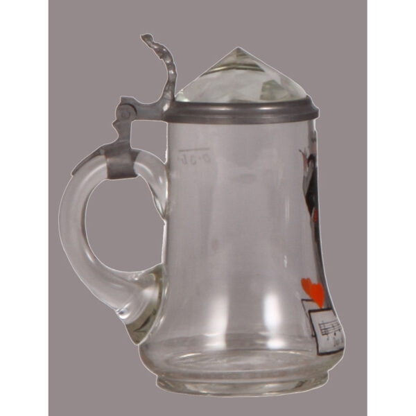 Glass stein, .3L, blown, clear, hand-painted - Image 3