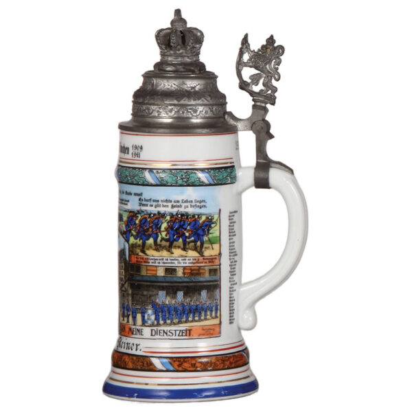 Regimental stein, .5L,  Inft. Leib Regt., 9. Comp., München - Image 2