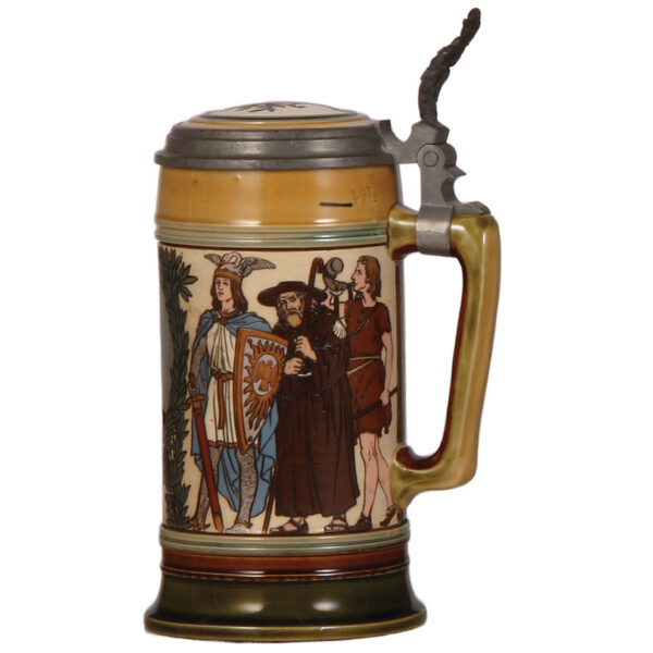 Mettlach stein, .5L, 2798, etched, Richard Wagner - Image 2