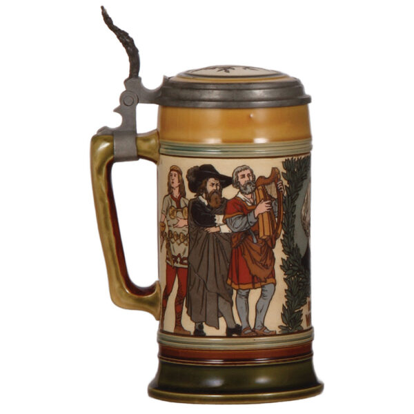 Mettlach stein, .5L, 2798, etched, Richard Wagner - Image 3