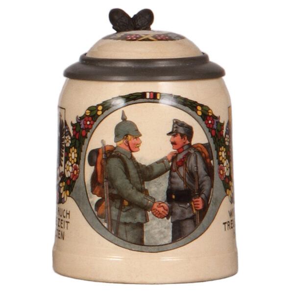 Mettlach stein, .5L, 1502[1526], PUG, German & Austrian soldiers