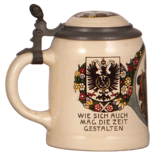 Mettlach stein, .5L, 1502[1526], PUG, German & Austrian soldiers - Image 3