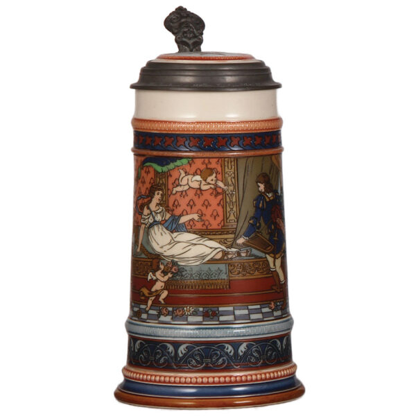 Mettlach stein, 1.0L, 2401 etched