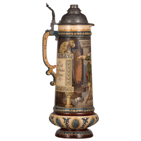 Mettlach stein, 2.1L, 16.3" ht., 1055[2176], PUG - Image 3