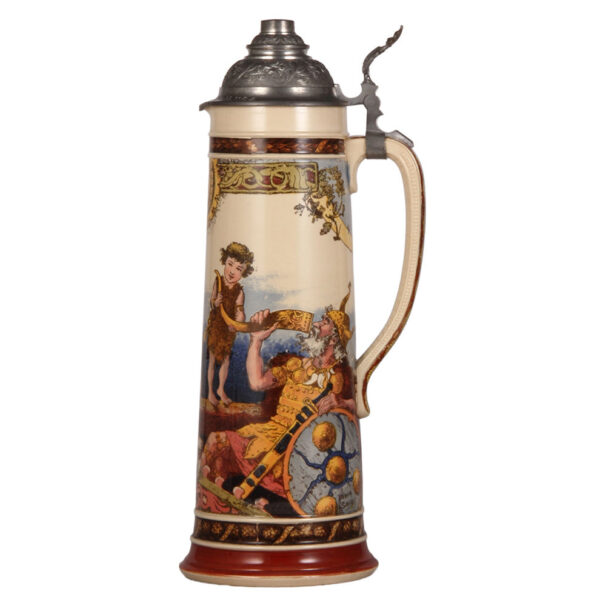 Mettlach stein, 2.25L, 16.0" ht., 1012[2261], PUG - Image 2