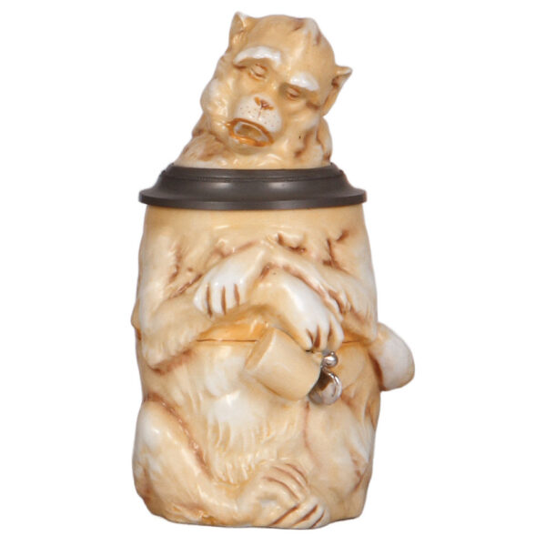 Character stein, .5L, porcelain, Drunken Monkey