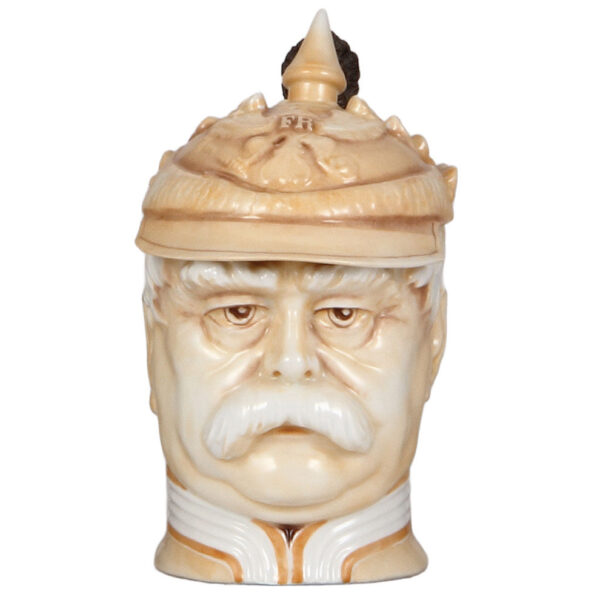 Character stein, .5L, porcelain, Otto v. Bismarck with Pickelhaube