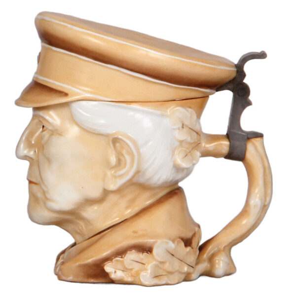 Character stein, .5L, porcelain, Helmuth von Moltke - Image 2