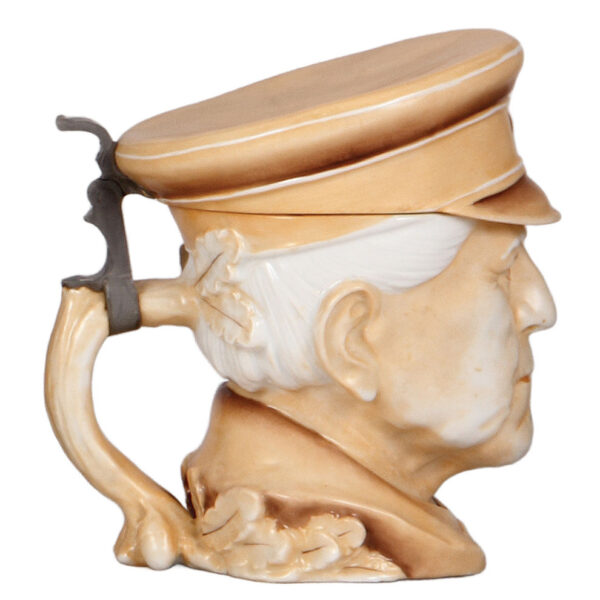 Character stein, .5L, porcelain, Helmuth von Moltke - Image 3