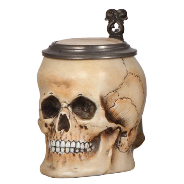 Character stein, .5L, porcelain, Skull