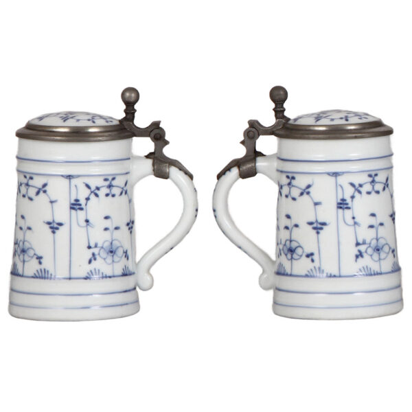 Porcelain stein (three), .3L & ,5L, hand-painted, coblat blue - Image 2