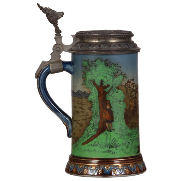 Mettlach stein, .5L, 2082, etched, Wilhelm Tell - Image 3