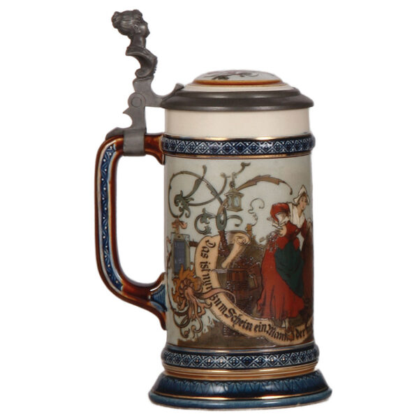 Mettlach stein, .5L, 2230, etched - Image 3